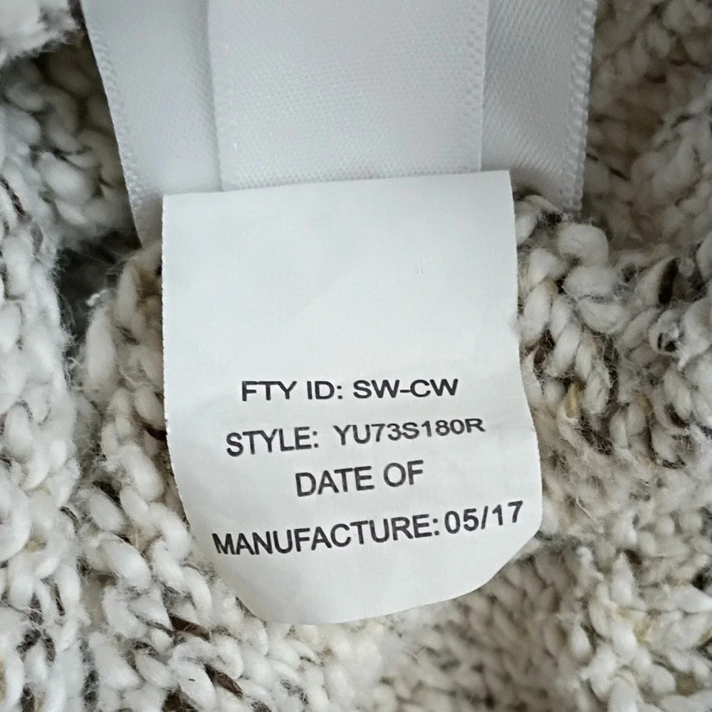 Urban Pipeline Knit Hoodie Sweater Mens Large Oatmeal Henley Pullover YU73S180R